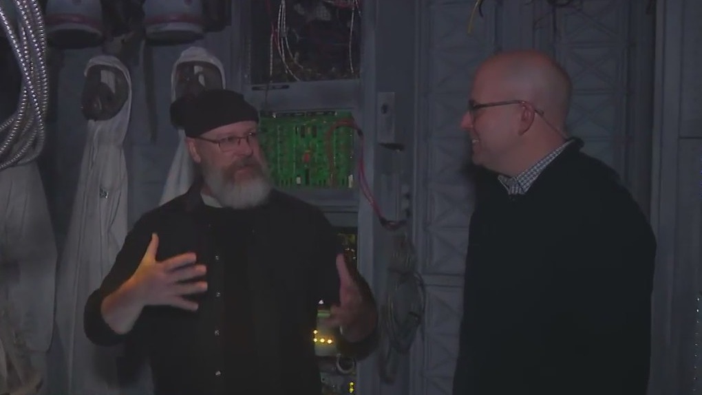 Transporting visitors with artist Tim Priebe